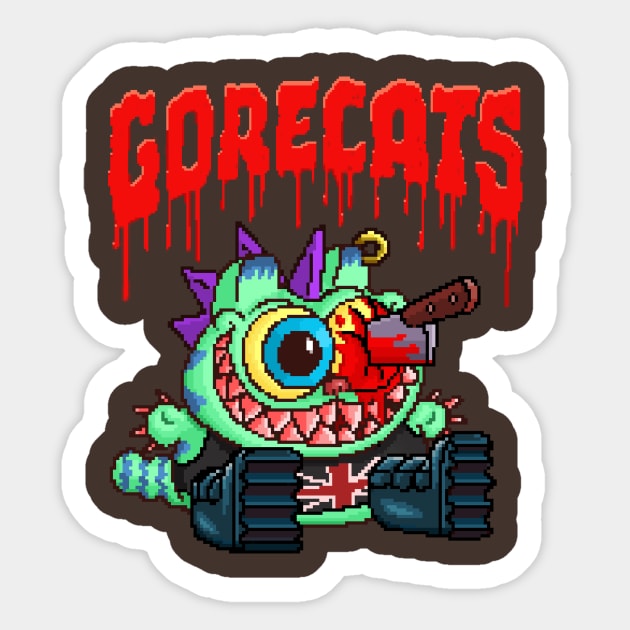 Punk cat Sticker by Gorecats